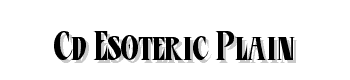 Cd-Esoteric-Plain font